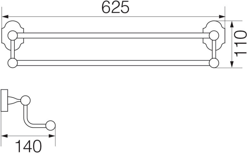 Полотенцедержатель Veragio Stanford VR.STD-7722.CR хром - 1