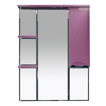 Зеркало-шкаф Misty Жасмин 74х100 розовый П-Жас02075-122СвП - 0
