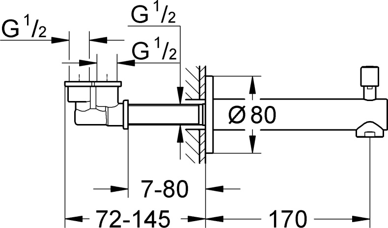 Излив Grohe Concetto 13281001 для ванны с душем - 1