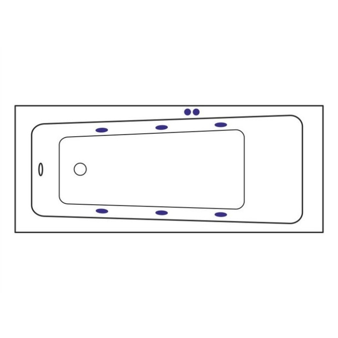 Ванна акриловая Excellent Ava Soft 160х70 с гидромассажем белый - хром WAEX.AVA16.SOFT.CR - 4