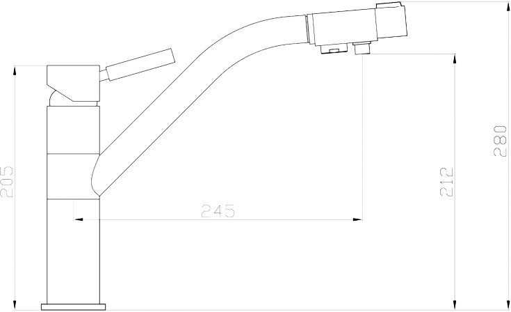 Смеситель Zorg Sanitary ZR 401 KF satin для кухонной мойки - 1
