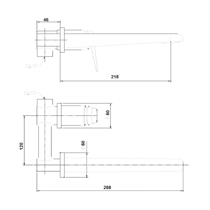 Смеситель для раковины встраиваемый Abber Zeitlos белый матовый AF8912W - 2