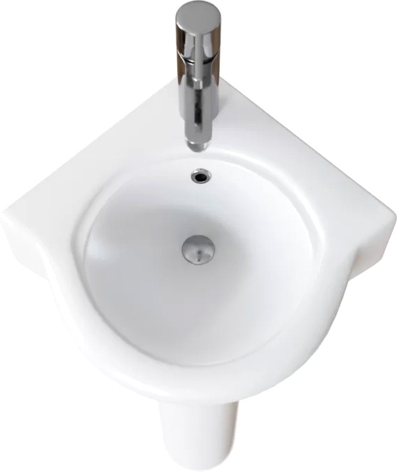 Раковина DIWO Псков 0100 угловая, с пьедесталом 550439 - 5