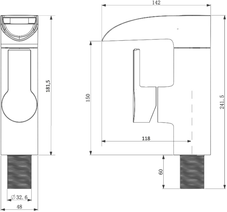 Смеситель для раковины DIWO Дмитров DM-01cr хром - 9