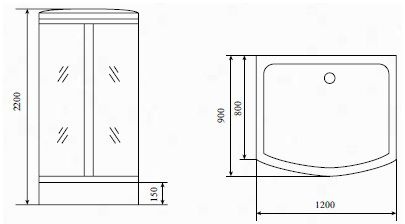 Душевая кабина Timo Comfort T-8815 Fabric Glass - 7