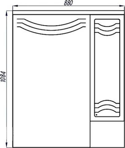 Зеркало-шкаф Aquaton Домус 95 R с подсветкой белый 1A001002DO01R - 4