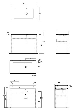Раковина подвесная Simas Frozen 100 белая FZ12 bi - 2