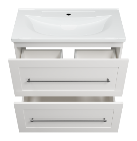 Тумба с раковиной Misty Марта 80 белая глянцевая УТ000013291 - 1