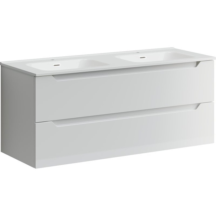 Тумба под раковину подвесная Sancos Norma 2.0 120 белая глянцевая NR2.0120-2W - 0