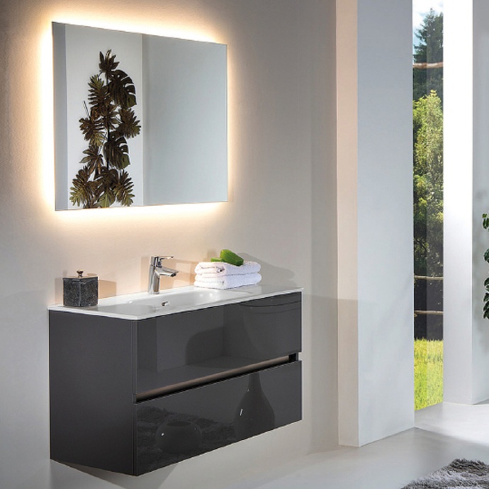 Тумба под раковину Armadi Art Vallessi 80 черный глянец 837-080-A glossy - 1