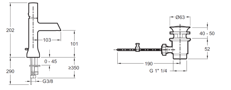 Смеситель Jacob Delafon Toobi E8959-CP для раковины - 1