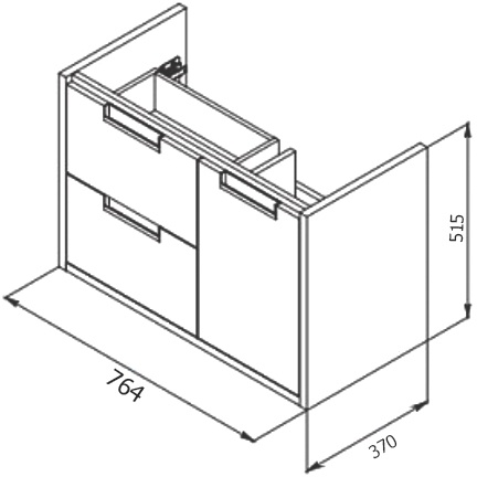 Тумба для комплекта Roca Etna 80 дуб верона 857301445 - 6