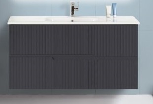 Тумба под раковину Cezares Duet 77х45, Grafito  DUET-800-2C-SO-GR-P - 1