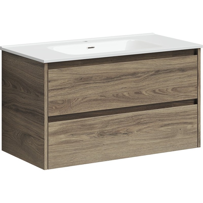 Тумба под раковину подвесная Sancos Libra 90 светлое дерево LB90ECH - 0