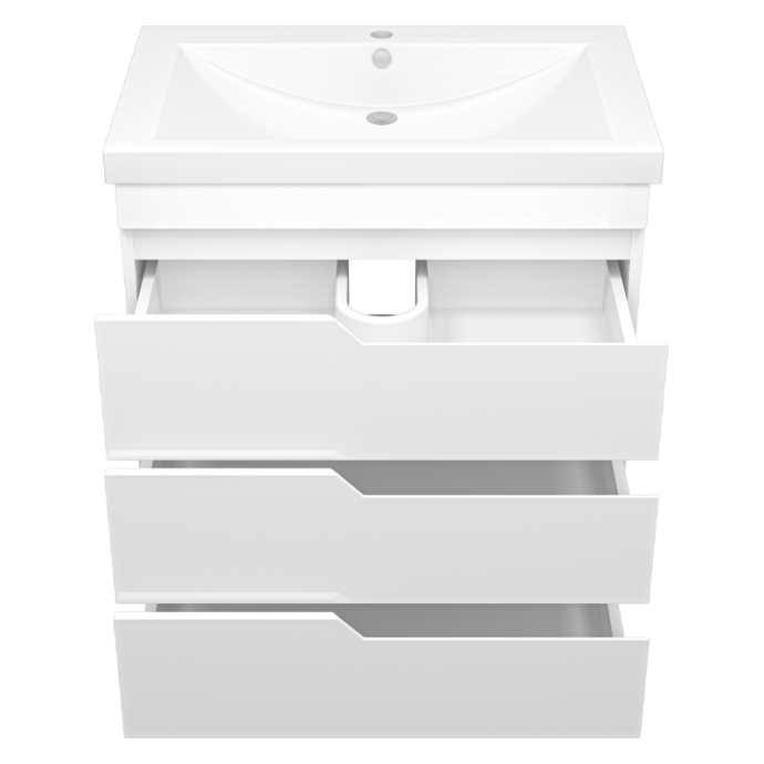 Тумба под раковину Misty Софт 75 белая глянцевая П-Соф-01075-0113Я - 1