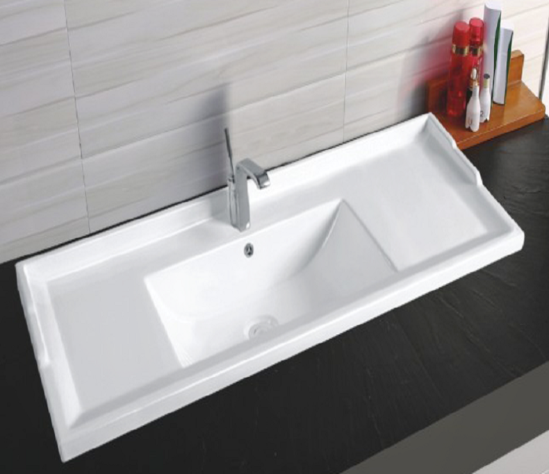 Раковина встраиваемая CeramaLux N 121.5 см белый  NYJ840-120 - 0