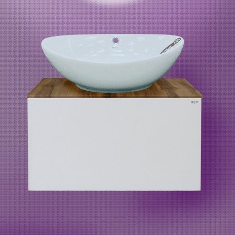 Тумба с раковиной Misty Ива 60 1 ящик - 0