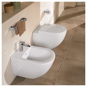 Крышка-сиденье Villeroy & Boch Subway 9M66 S101 с микролифтом, петли хром 9M66S101 - 7