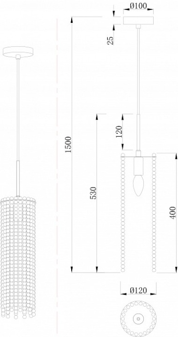 Подвесной светильник Stilfort Marelli 2169/05/01P - 1