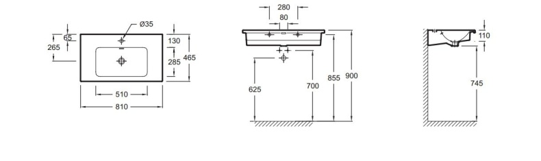 Подвесная раковина Jacob Delafon Vox  EXAE112-Z-00 - 1