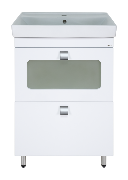 Тумба с раковиной Misty Урал 60 белый - 0