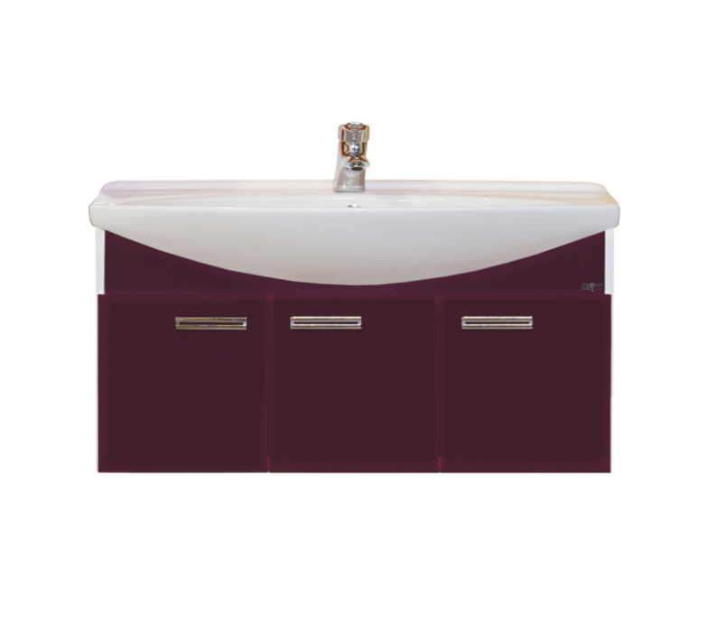 Джулия - 105 Тумба подвесная бордовая Л-Джу01105-1010По - 0