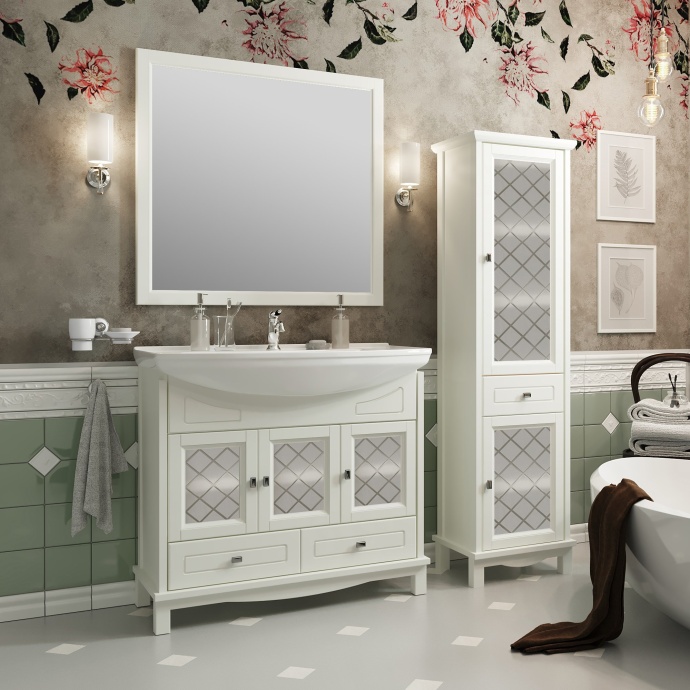 Тумба с раковиной Opadiris Омега 85 cлоновая кость - 1