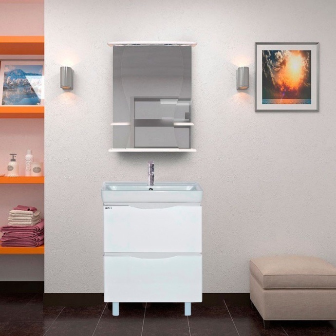 Тумба с раковиной Misty Венера 70 белая - 1