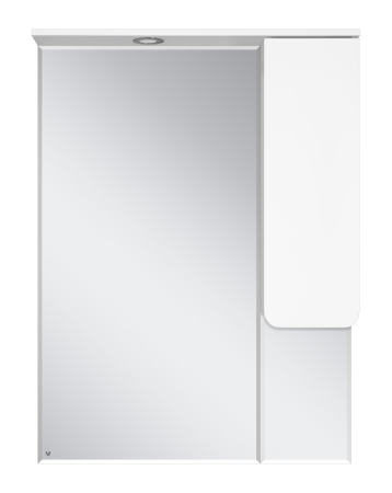 Зеркало-шкаф Misty Чегет 75 правое белое глянцевое П-Чег-02075-01П - 0