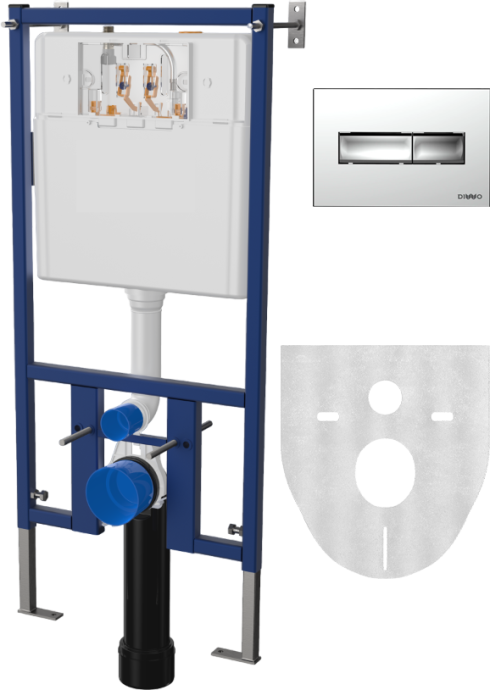 Система инсталляции для унитазов DIWO 4501 с кнопкой смыва 7322 хром 574483 - 0