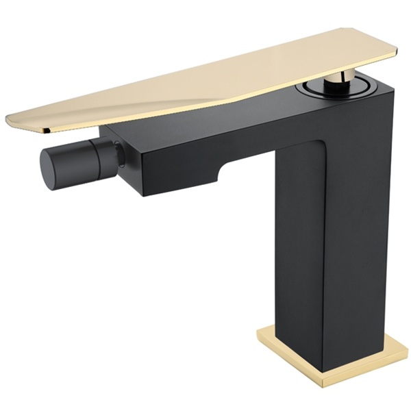 Смеситель для биде Boheme Q черный с золотом 146-BG.2 - 0