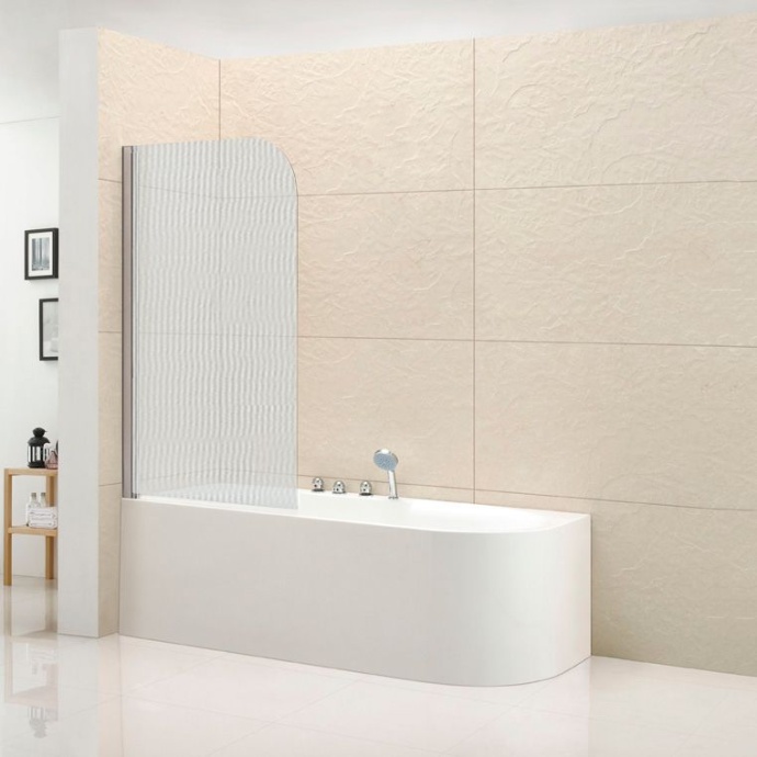 Шторка на ванну Cezares ECO-O-V-1-80/140-P-Cr-L стекло punto - 0