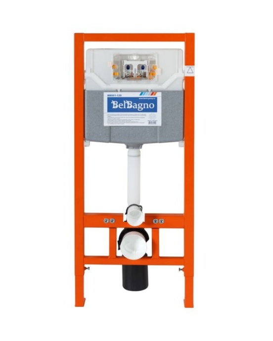 Система инсталляции BelBagno 120 с кнопкой смыва хром BB001-120/BB005-PR-CHROME - 2