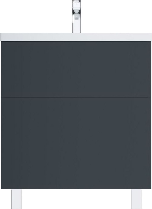 Тумба для комплекта AM.PM Gem 75 графит матовый, напольная, с 2 ящиками M90FSX07522GM32 - 5