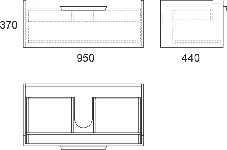 Тумба для комплекта Owl 1975 Ragnar 100 белая, 1 ящик, 1 внутренний OW020200 - 4