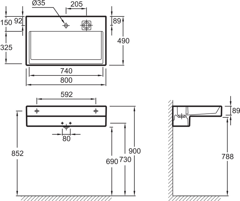Мебель для ванной Jacob Delafon Terrace 80 белый лак - 8