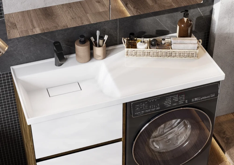 Комплект мебели Aquaton Лондри 60 светлое дерево-белый - 1