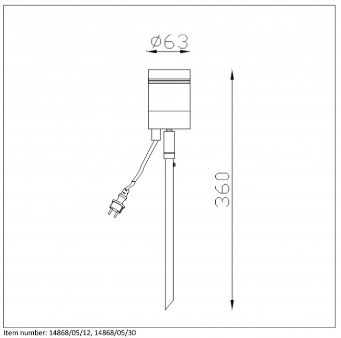 Наземный низкий светильник Lucide Arne-Led 14868/05/30 - 3