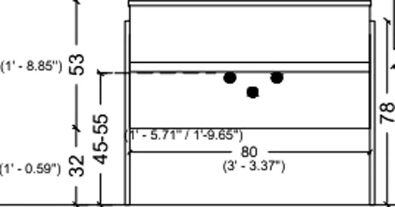 Тумба под раковину Armadi Art Vallessi Avangarde Linea 80 белый - хром 842-080-WCR - 10