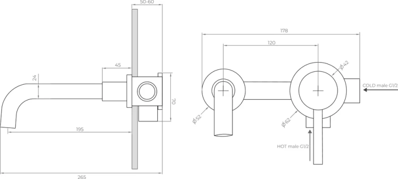 Смеситель для раковины RGW Shower Panels хром 51140547-01 - 3