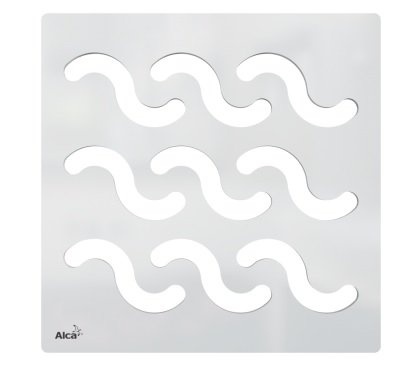 Дизайновая решетка 102×102×5 латунь – хром, MPV002 - 0