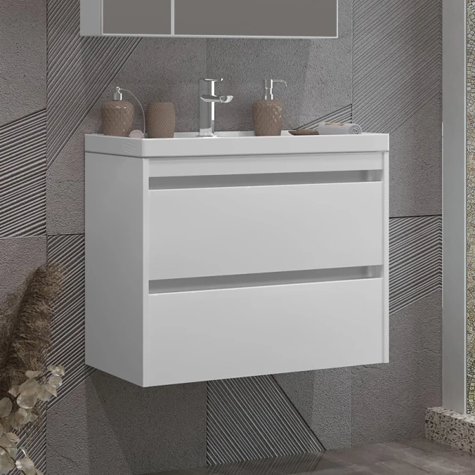 Тумба с раковиной Opadiris Фреш 70 белый - 0