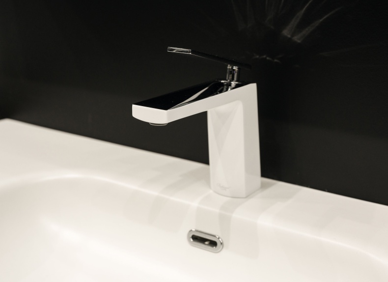 Смеситель для раковины Boheme Venturo белый, хром  371-W - 1