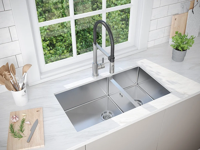 Мойка кухонная Paulmark Axel 78 брашированная сталь PM227844-BS - 2