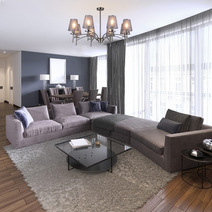 Люстра на штанге Escada Faith 694/8PL Nickel - 1