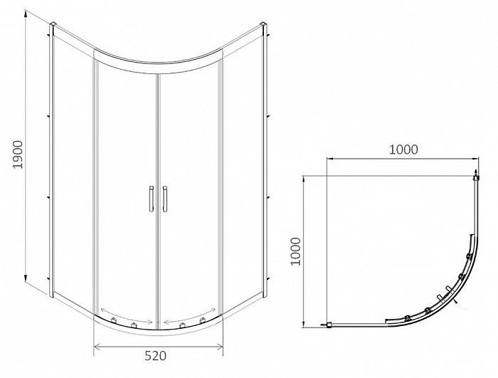 Душевой уголок AM.PM Gem W90G-401-100WT 100x100 + Сертификат AM.PM на 30 дней подписки на медиасервис - 2