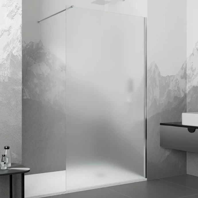 Душевая перегородка RGW Walk In WA-010 100х195 профиль хром стекло матовое 351001010-21 - 0