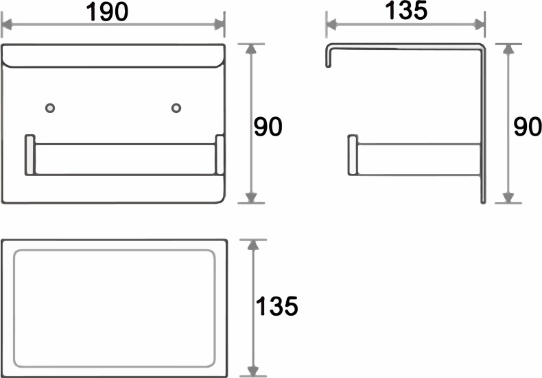 Держатель туалетной бумаги Boheme New Venturo 10311-G с полкой для телефона - 1