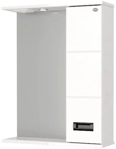 Зеркало-шкаф Onika Балтика Black 58 R с подсветкой белый 205816 - 0