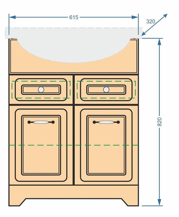 Тумба под раковину Stella Polar Кармела 65 светлое дерево SP-00000178 - 3